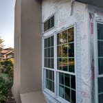 front windows and chimney