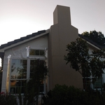 front windows and chimney