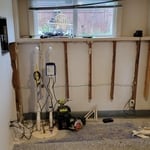 New wall installation and finish