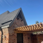 Cedar covered attached patio cover