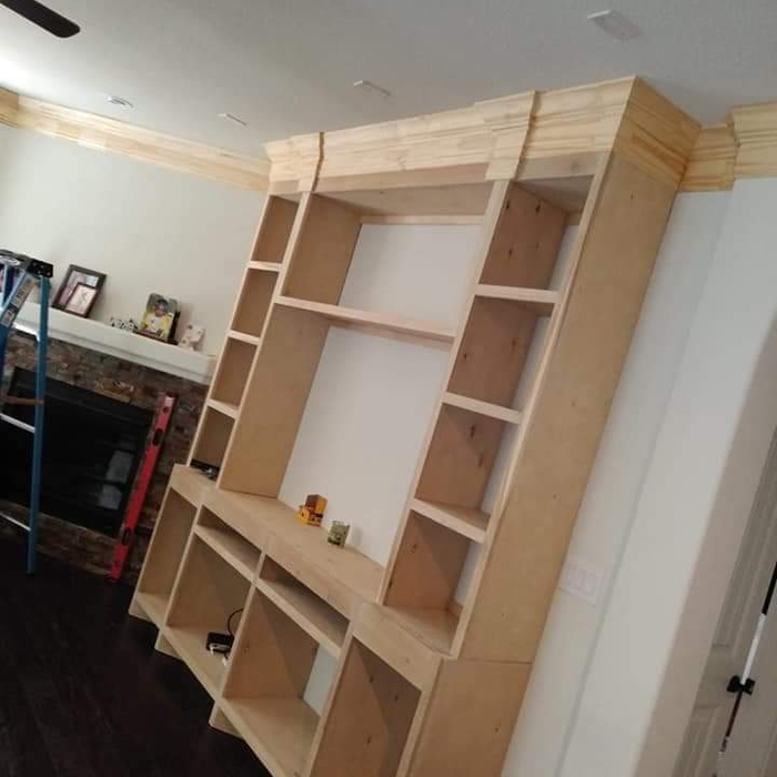 TV cabinet, built and painted.
