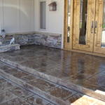 Stamped concrete steps