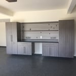 Twilight Cabinets and Slat wall with Carbon Floor