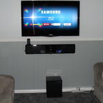 Samsung TV with soundbar and sub