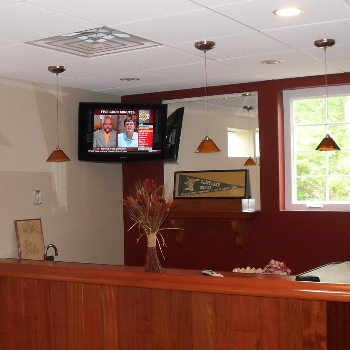 Samsung 26" behind a bar