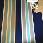 Striped feature wall