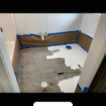 Before master bathroom floor