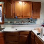 Backsplash grouting