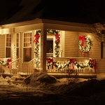 Wreaths & garlands can brighten your entry way.