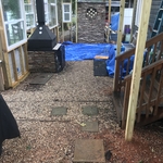 Before grading and concrete