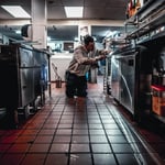 Inspecting the kitchen