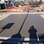 Partial concrete parking