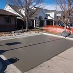Partial concrete parking