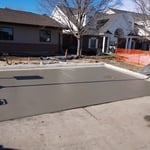 Partial concrete parking
