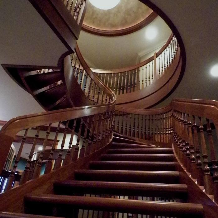 Curves Stairs with Domed Ceiling