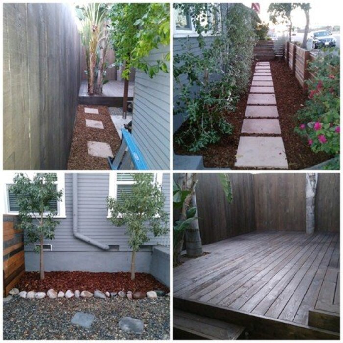 Fence,deck and landscape