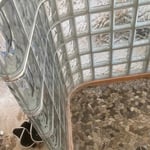 Glass block shower wall