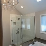 Glass shower enclosure