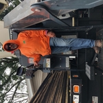 Boss man operating crane