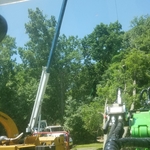 Crane work.