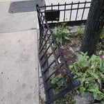 Fence damage by vehicle