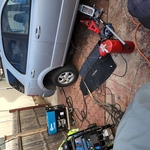 Welding the under side of the truck