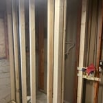 Utility room in bathroom remodel