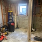 Utility room in bathroom remodel