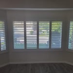 Living Room Shutter with Louvers Open