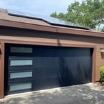 Black garage door