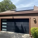 Black garage door