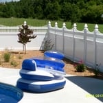 White Vinyl pool Fence