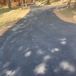 Steep drive with French drain install