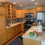Before cabinet painting