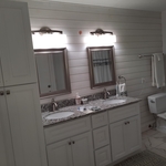 Vanity, shiplap install