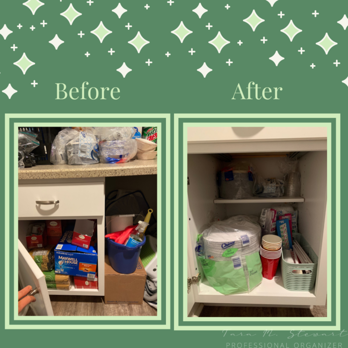 Before and After Right Side Cabinet