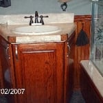 custom oak vanity