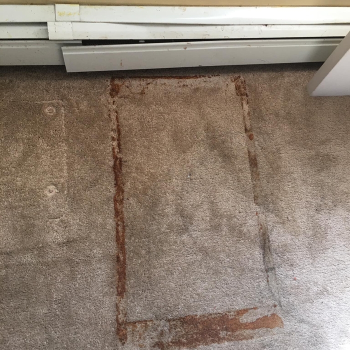 Before Deep-Cleaning Carpet Rust Removal