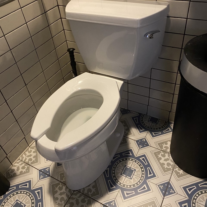Installation of a commercial toilet