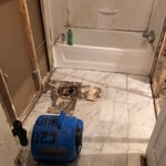Bathroom/bedroom water damage