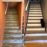 Stairs before & after