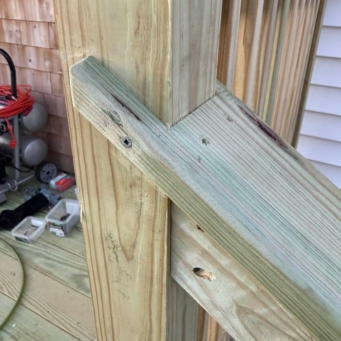 Deck build in Maine