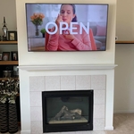 Over fire place installation
