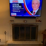 Over fire place installation