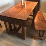 Farmhouse table with benches