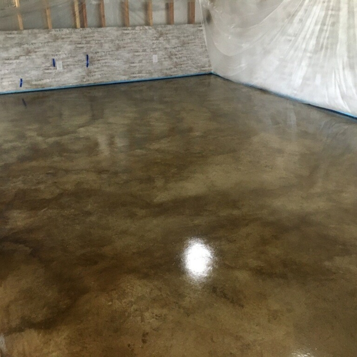 Stained concrete floor