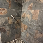 close up on the shower