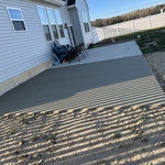 Concrete patio adition