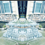 natural flagstone entrance