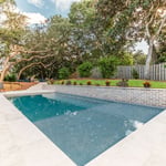 Linear Pool with Raised Wall
